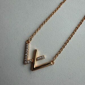 Pretty Bird Rose Gold Initial Necklace Pavé Pendant Dainty 16-18” NWOT